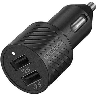 OtterBox 24W Dual Port Premium Car Charger - Black (78-52700)