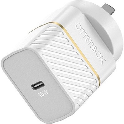 OtterBox USB-C Fast Charge Wall Charger (Type I) - 18W - Cloud Dust White (78-80028)