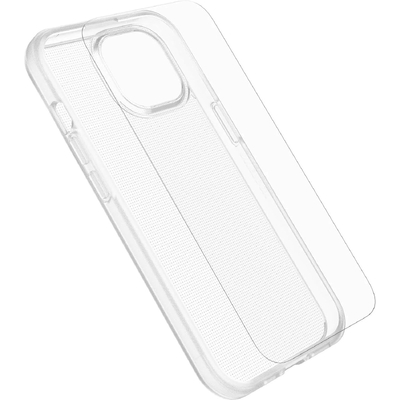 OtterBox React Case withh Screen Protector for iPhone 15, Clear, 6.1-inch - 78-81238