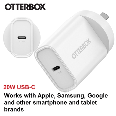 OtterBox 20W USB-C (Type I) PD Fast Wall Charger - White - 78-81352