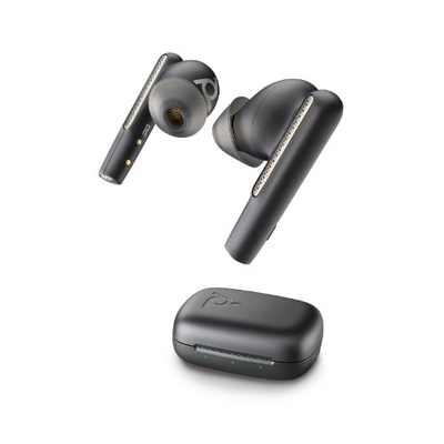 Poly MS Voyager Free 60 True Wireless Earbuds | Carbon Black | BT700 USB-A Dongle + Basic Charge Case