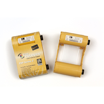 ZEBRA RIBBON ZXP3 YMCKO 1/2 PANEL H/CAP 400 IMAGES - 800033-347AU