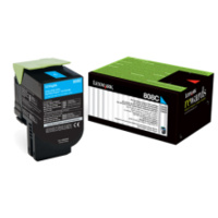 Lexmark 808C CYAN RETURN TONER CARTRIDGE, 1K, CX310/410/510