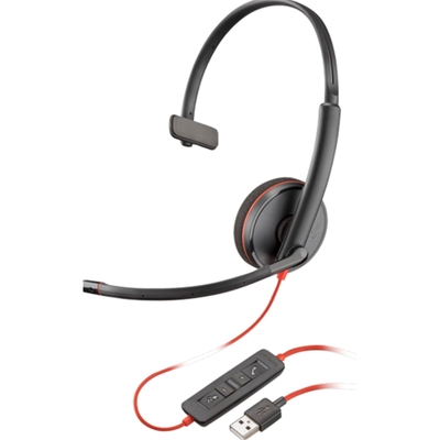 Poly Blackwire 3210 Monaural USB-A Headset (Bulk) - 80S01A6