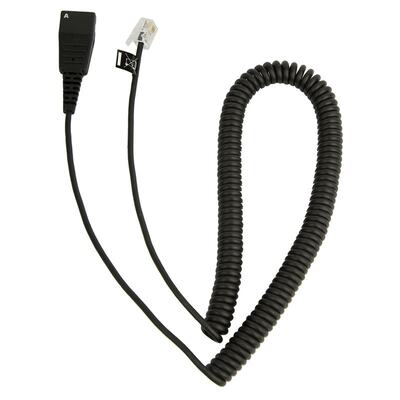 Jabra QD to RJ Coiled Bottom Cord for Cisco IP Phones - 2m