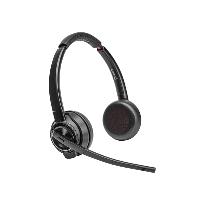 Poly MS Savi 8420 Office Stereo DECT Wireless Headset | PC + DeskPhone + Mobile | USB-A