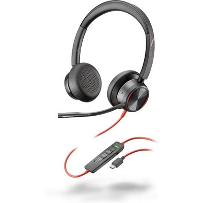 Poly UC Blackwire 8225 Stereo Corded Headset | USB-C + USB-A Adaptor | ANC
