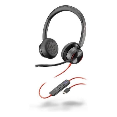 Poly MS Blackwire 8225 Stereo Corded Headset | USB-C + USB-A Adaptor | ANC