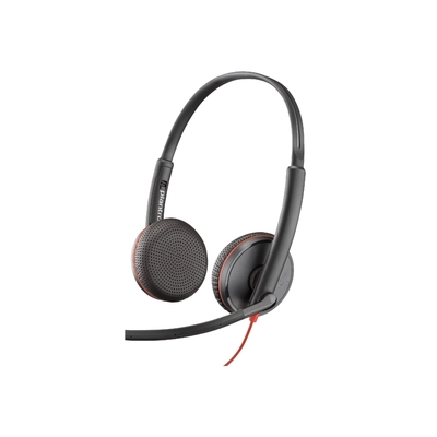 Poly UC Blackwire 3225 Stereo Corded Headset | USB-C + 3.5mm | Soft Pack
