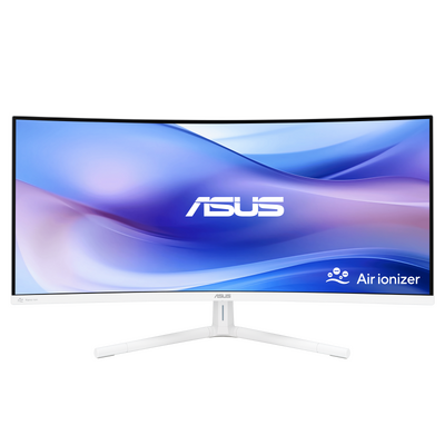 ASUS VU34WCIP-W 34in UWQHD 100Hz Curved White VA Monitor