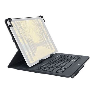 LOGITECH UNIVERSAL FOLIO CASE WITH INTEGRATED BLUETOOTH KEYBOARD 920-008334 FOR 9-10 INCH APPLE, ANDROID, WINDOWS TABLETS