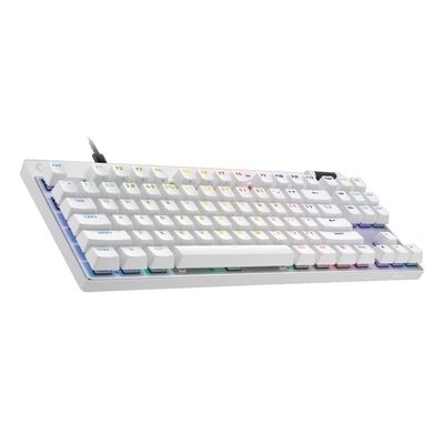 Logitech G PRO X TKL RAPID Analog Mechanical Gaming Keyboard - White - 920-013243