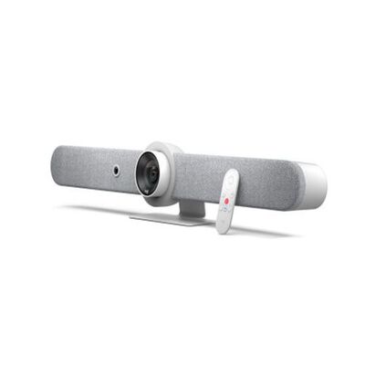 LOGITECH RALLY BAR MINI ALL-IN-ONE 4K ULTRA HD VIDEO BAR IN WHITE 960-001355