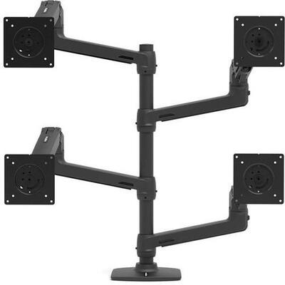 Ergotron 98-130-224 LX Dual Stacking Arm Extension and Collar Kit Matte Black