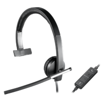 Logitech H650E On-Ear Mono Pro-Quality Audio Wired Headset
