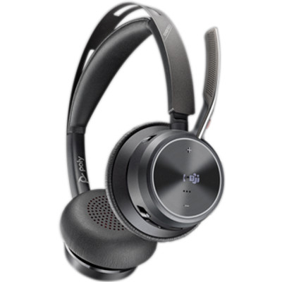 Poly MS Voyager Focus 2 Stereo Wireless Headset + Charging Stand | ANC | BT700 USB-C Dongle
