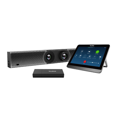 Yealink A30-021-ZOOM A30 Collaboration Bar for Zoom, includes VCR20 remote control, CTP18 Touch Panel and VCH51 Sharing Box