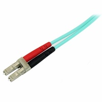 StarTech 10m LC Fiber Optic Cable - 10Gb Aqua - MM Duplex 50/125 - LSZH