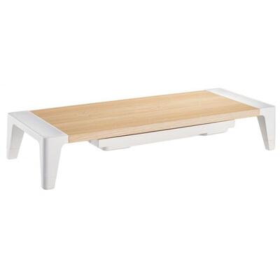 mBeat Activiva Ergolife Monitor Stand Riser with Storage Drawer