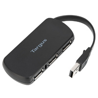 Targus 4-Port USB Hub Black -  Compatible with PC and MAC