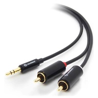 Alogic Premium 1m 3.5mm Stereo Audio to 2 X RCA Stereo Cable (M/M)