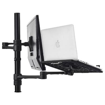 Atdec Notebook monitor arm combo mount - Black - AF-AT-NBC-BC