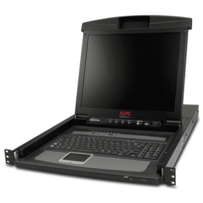 APC AP5808 LCD Rack Console with Analog - 8 Computer(s) - 43.2 cm (17"") - TouchPad - AP5808