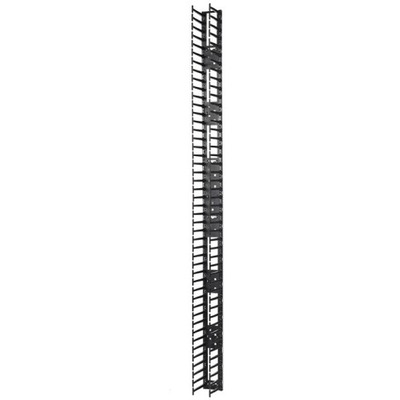 APC AR7588 Cable Organizer - Black - 2 Pack - Cable Pass-through - 48U Height - AR7588