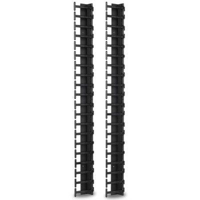 APC AR7721 Cable Organizer - Black - 2 Pack - Cable Manager - 42U Height - AR7721