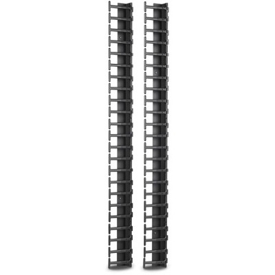 APC AR7723 Cable Organizer - Black - 2 Pack - Cable Manager - 48U Height - AR7723