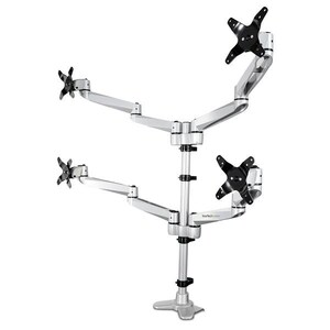 StarTech Quad Monitor Desk Mount Arm, Premium Articulating VESA 4x 27" - ARMQUADPS