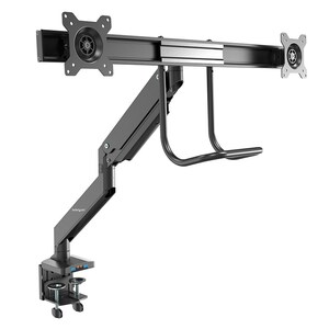 StarTech Dual Monitor Arm Desk Mount with USB & Audio, VESA up to 32" Displays - ARMSLIMDUAL2USB3