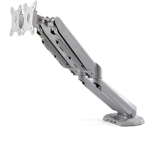 StarTech Dual Monitor Desk Mount Arm with USB & Audio, VESA up to 32" Displays - ARMSLIMDUOS