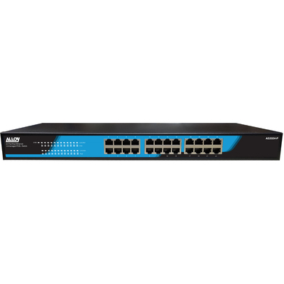 ALLOY AS2024-P 24 Port Unmanaged Fast Ethernet 802.3at PoE Switch, 250 Watts