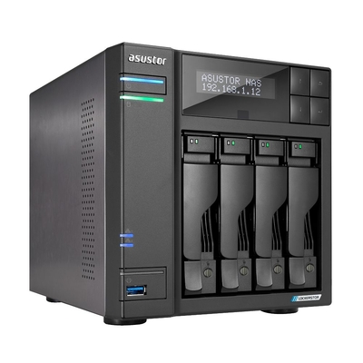 ASUSTOR AS6704T Lockerstor, 4 Bay NAS, Intel Celeron N5105 Quad-Core 2.0GHz, 4GB DDR4