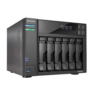 ASUSTOR AS6706T V2 LOCKERSTOR 6 Gen2 6 bay Intel Celeron N5105 Quad-Core 2.0GHz 8GB SO-DIMM DDR4
