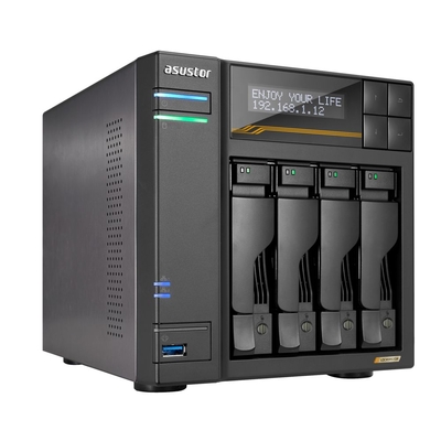 ASUSTOR AS6804T Lockerstor, 4 Bay NAS, AMD Ryzen V3C14 Quad-Core 2.3GHz, 16G ECC RAM DDR5