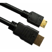 Astrotek Mini HDMI to HDMI Cable 1m with Ethernet 1.4V 3D HD 1080p 9pin Male (Type A) to 19P Male (Type C) 30AWG for Tablet Smart Phone