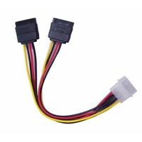SATA Power Cable - Molex to 2 x 15pin SATA Female