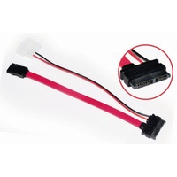 Astrotek Slim SATA Cable 6pin + 7pin/4pin + 7pin (0.5m + 0.1m) - AT-SATA-SLIM