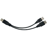 Astrotek USB 2.0 2x Type A Male to Female Y-Splitter Cable 30cm - M/MF - Black
