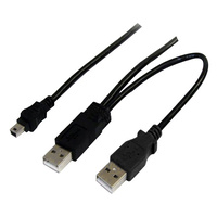 Astrotek USB Data/Power Splitter Cable A Male to Mini 5pin Male + A Male