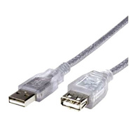 Astrotek USB AM-AF Extension Cable Translucent Silver 3M - AT-USB2-AA-3M