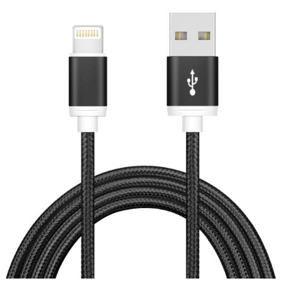 Astrotek 2m USB Lightning Data Sync Charger Black Cable for iPhone X 9 8 7S 7 Plus 6S 6 Plus 5 5S iPad Air Mini iPod