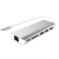 Astrotek All-in-One Dock Thunderbolt USB-C 3.1 Type-C to HDMI+USB3.0+Card Reader+RJ45 Gigabit LAN+TypeC PD Function for Macbook Pro