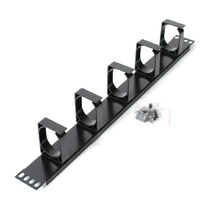 Astrotek Black 1U cable management , metal bracket