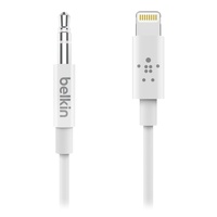 Belkin 1.8M 3.5mm Audio Cable with Lightning Connector - White