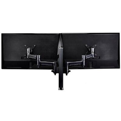 Atdec AWM Dual monitor arm solution - 460mm articulating arms - 400mm post - Grommet clamp - black - AWMS-2-4640F-B
