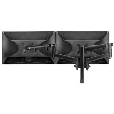 Atdec AWM Dual monitor arm solution - dynamic arms - 400mm post - F Clamp - black - AWMS-2-D40F-G-B