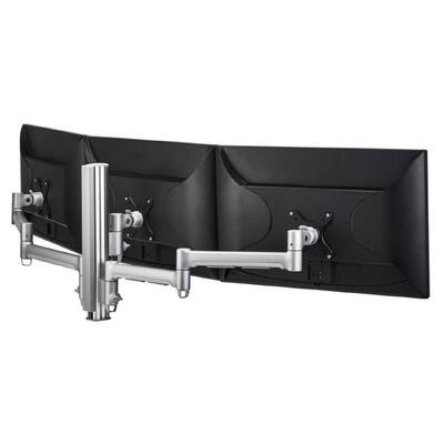 Atdec AWM Triple monitor arm solution - 710mm  130mm articulating arms - 400mm post - bolt - Silver- AWMS-3-13714-Bolt-Silv